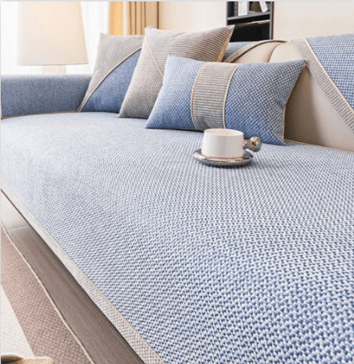 Naturweft - Non-Slip Cotton Linen Sofa Throw Blanket for Year-Round Comfort 11