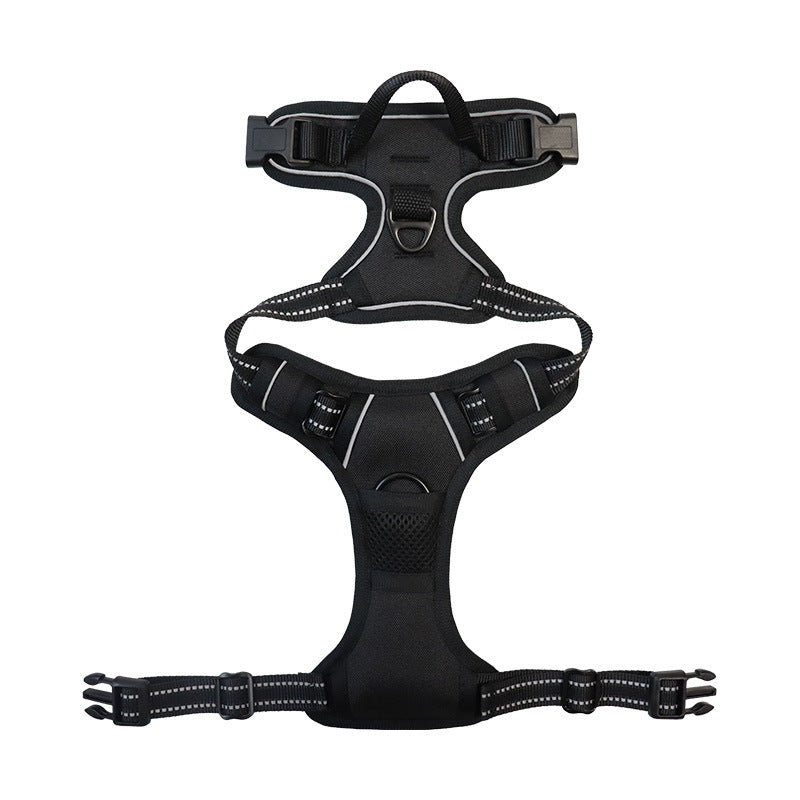 No-Pull Dog Harness Reflective Adjustable Breathable with Metal D-Rings