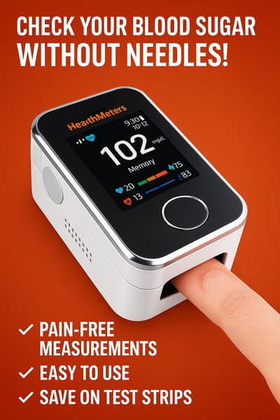 Non-Invasive Blood Glucose Monitor — 5-Second Readout | - 99% Accuracy 8-1 1