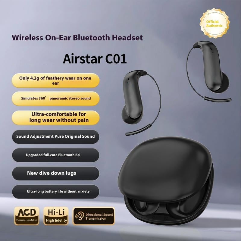 Open-Ear Wireless Earbuds | Stable Bluetooth Connection | Long Battery Life with Charging Case, IPX5 Water Resistant