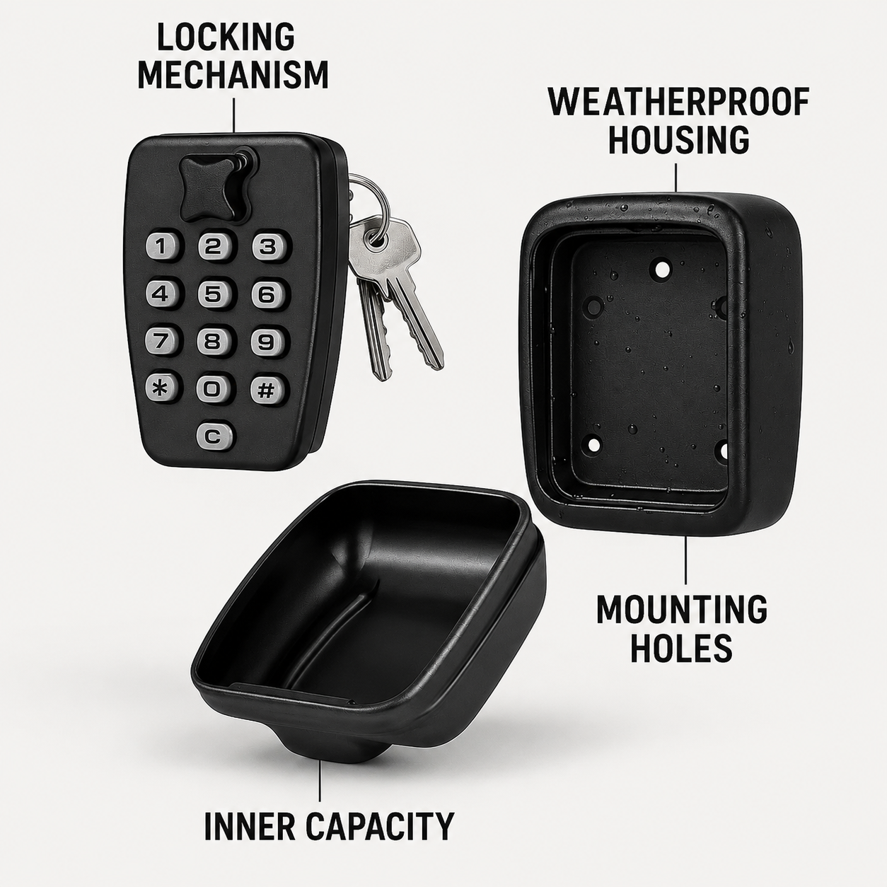 Outdoor Key Box | Wall Mounted Combination Key Safe