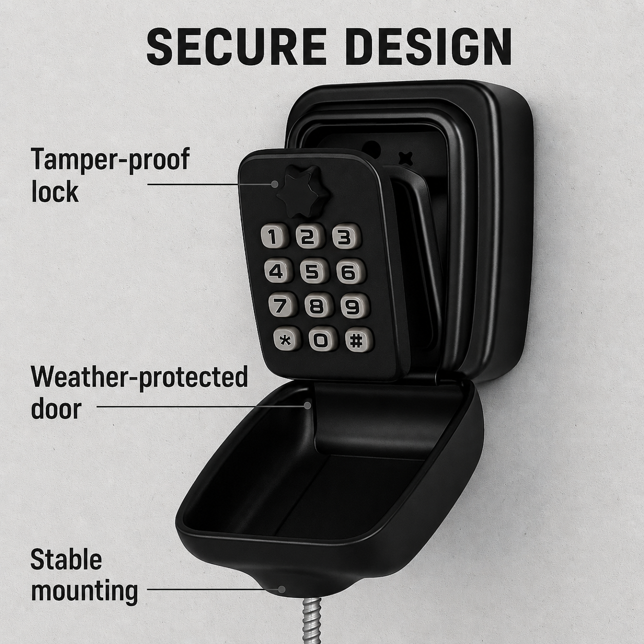 Outdoor Key Box | Wall Mounted Combination Key Safe
