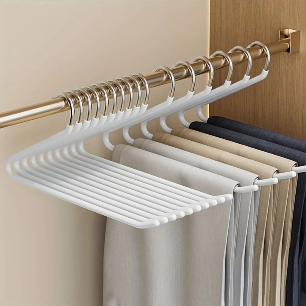 Pants Hangers | Set Of Ten With Slide-Off Open Ends