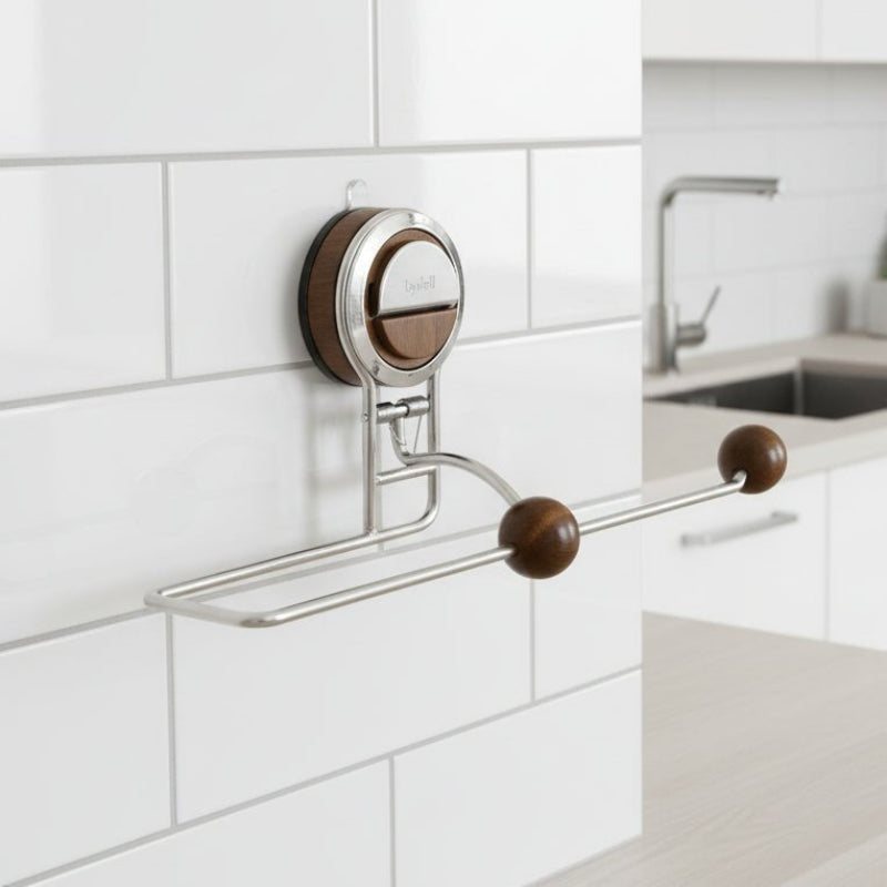 Paper Towel Holder | Lever Suction Mount, Rounded End Stops