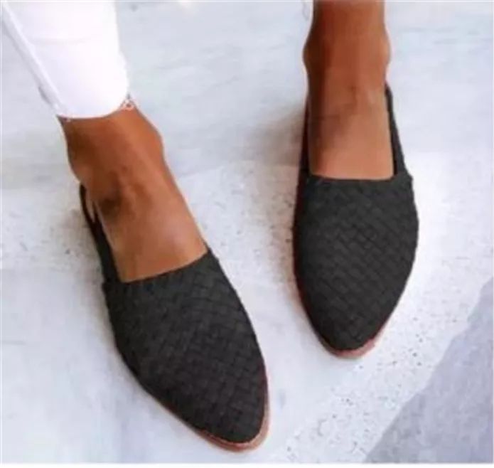 Patricia | Women's Flat Shoes – Breathable Woven Slingback Design