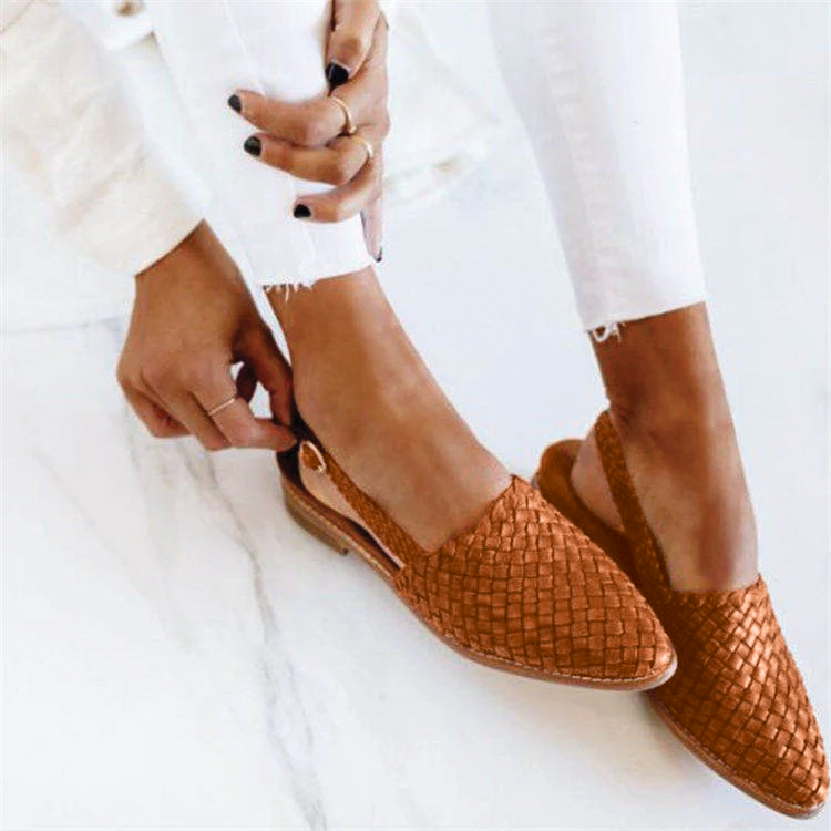 Patricia | Women's Flat Shoes – Breathable Woven Slingback Design