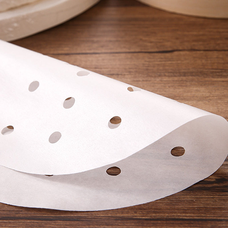 Perforated Anti-Stick Steamer Paper 100/400pcs | Waterproof & Heat Resistant | Reusable Non-Stick Liner for Cooking