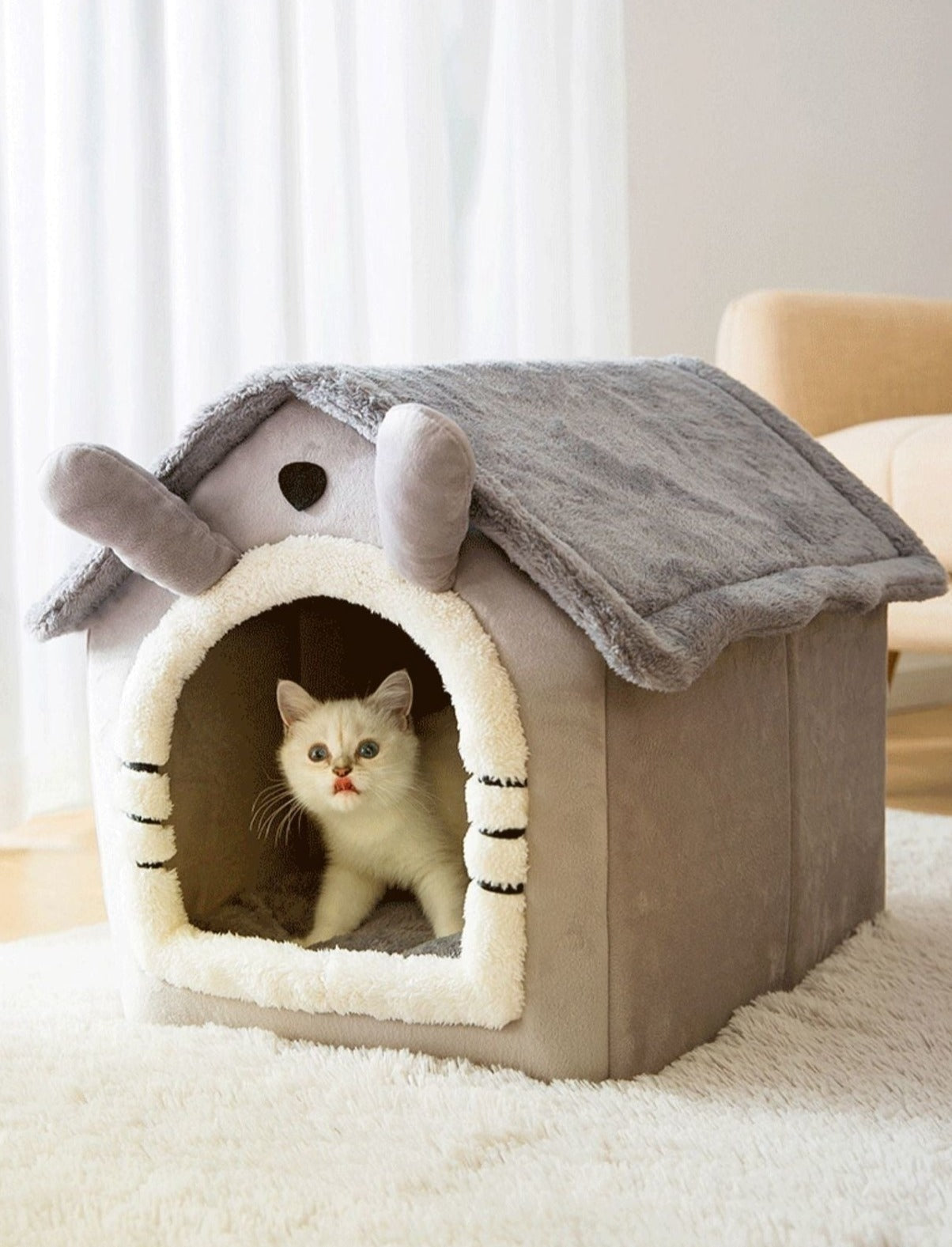 Pet House | Enclosed Cave Bed With A Removable Cushion