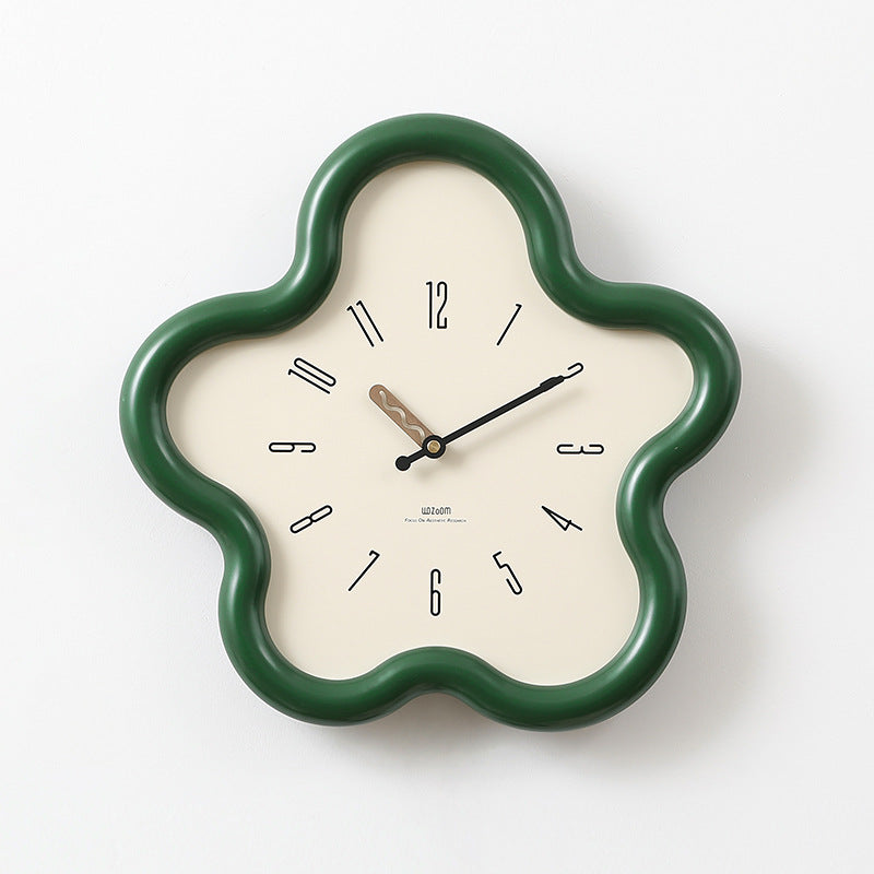 Petalux | 3D Floral Pendulum Wall Clock with Silent Sweep Movement - Decorative Bedroom Clock