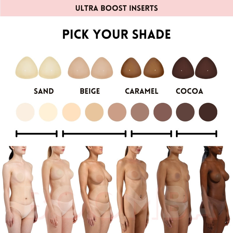 Women's Breast Enhancer Inserts | Instant Cup Boost & No-Sew Wear 26