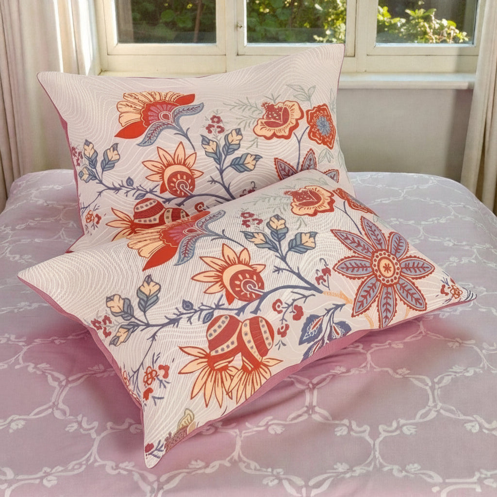 Pillowcase Set Decorative Printed Design Standard Pillow Set of 2 4