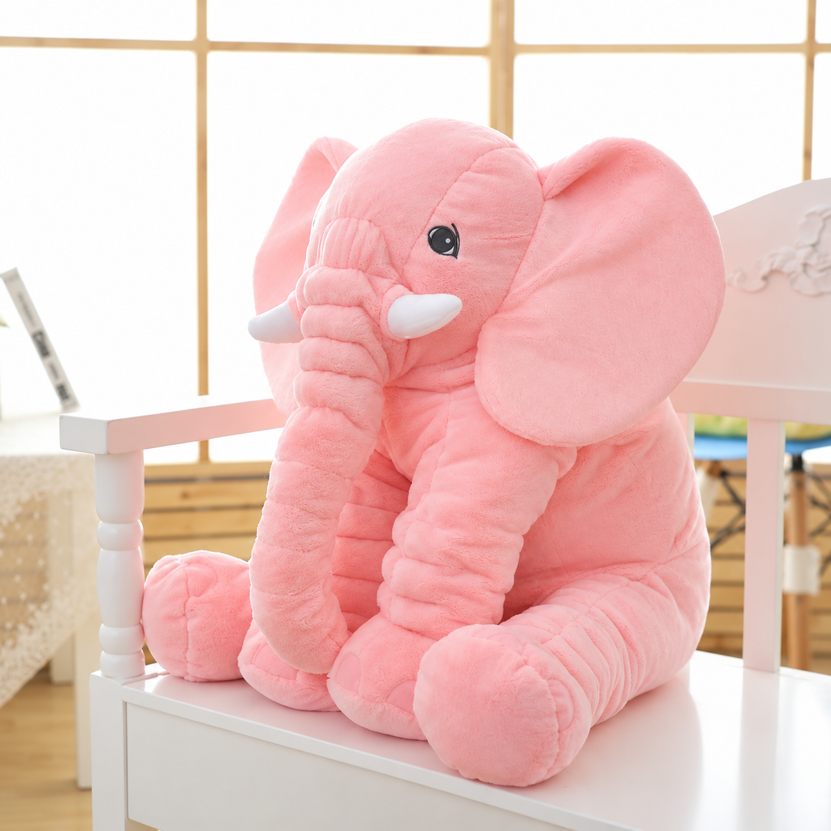 Elephant Pillow Soft Toy Plush | Soft Huggable Design for Cot or Bed | Comforting Companion for Babies and Kids