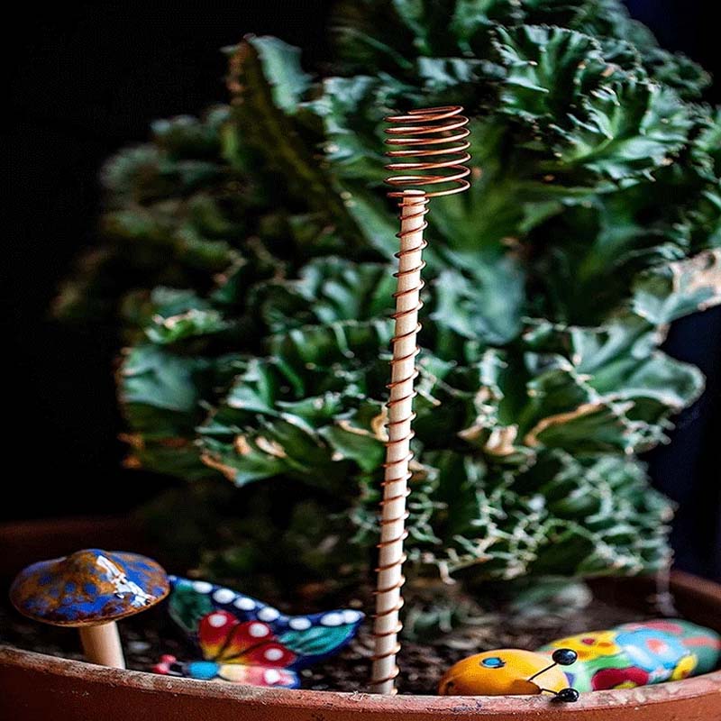 Plant Growth Antenna Stake Pure Copper Garden with No Electricity Needed