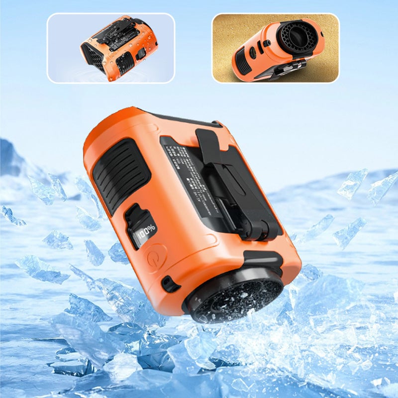Portable Belt Fan Hands-Free Clip-On | Adjustable Speed USB Rechargeable | Lightweight ABS Plastic Build with Belt Clip