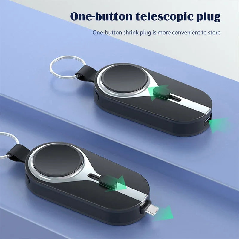 Portable Powerbank | Keyring Size With A Built-In Plug