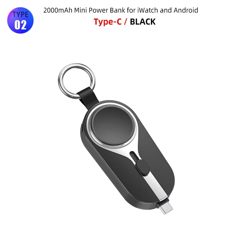 Portable Powerbank | Keyring Size With A Built-In Plug