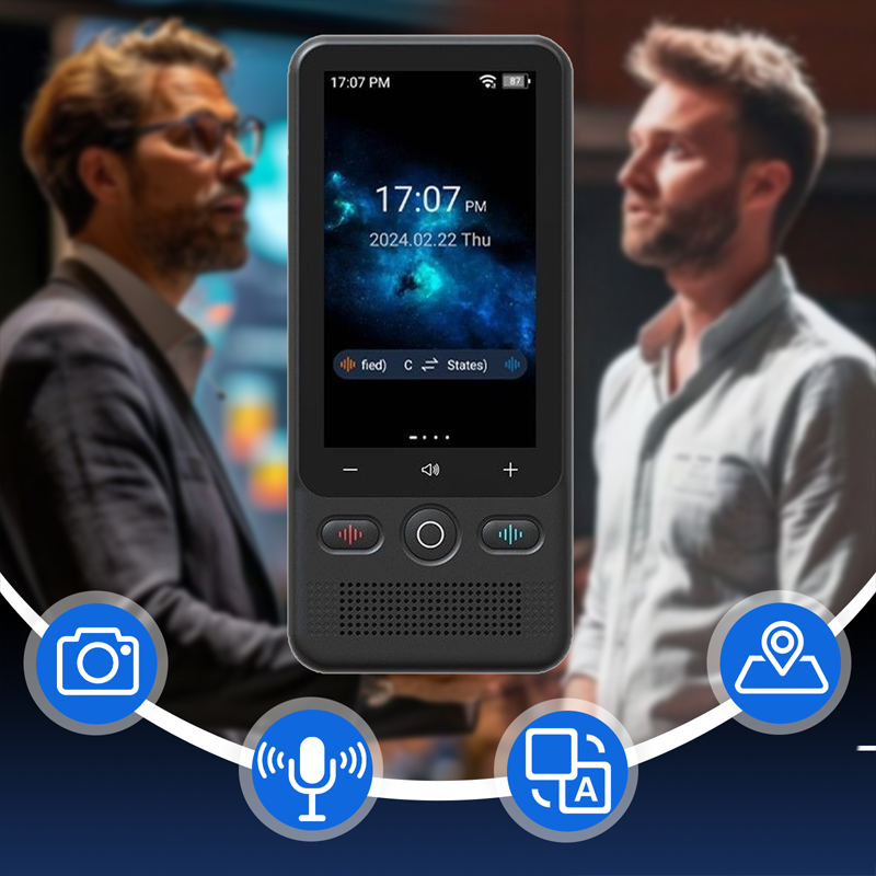 Portable Translator Device | Real-Time Voice & Photo Translation in 138 Languages | Touchscreen, Camera & Long Battery Life