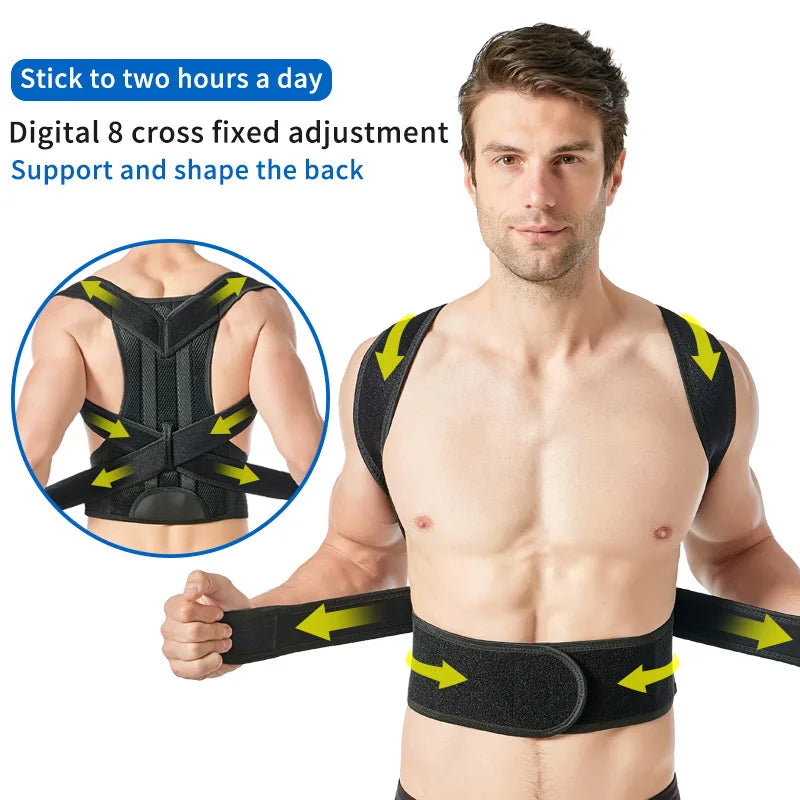 Posture Corrector – Upper Back & Shoulder Support | Adjustable Brace for Daily Wear at Home or Work 3