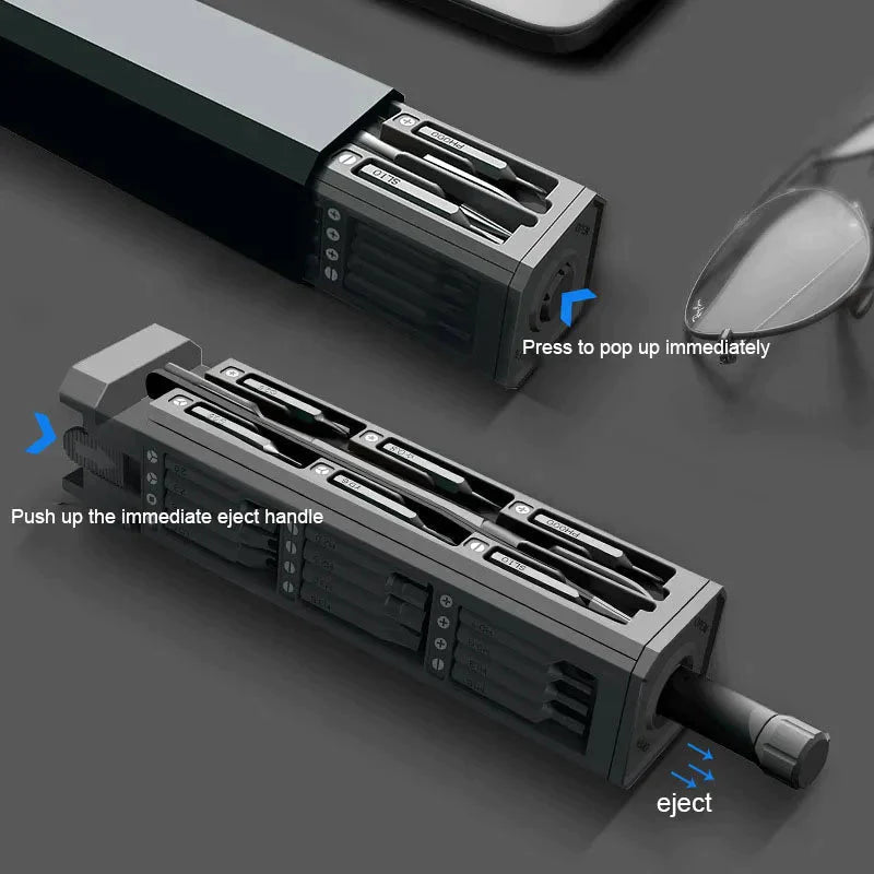 Precision Screwdriver Set | Sliding Case, Colour Coded