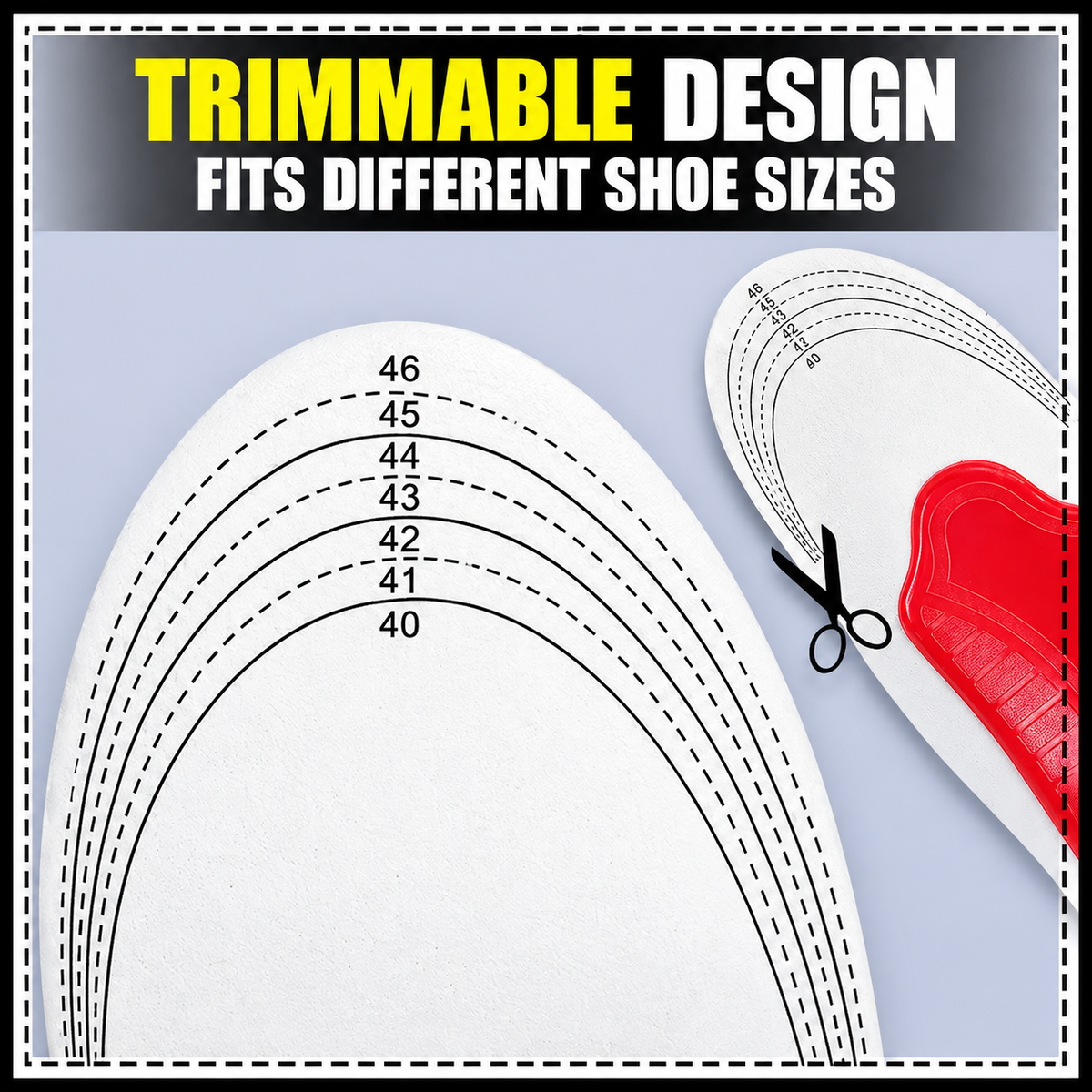 Pressure Relief Insoles for Everyday Wear | Ergonomic Arch Support Design | Even Pressure Distribution & Cushioning