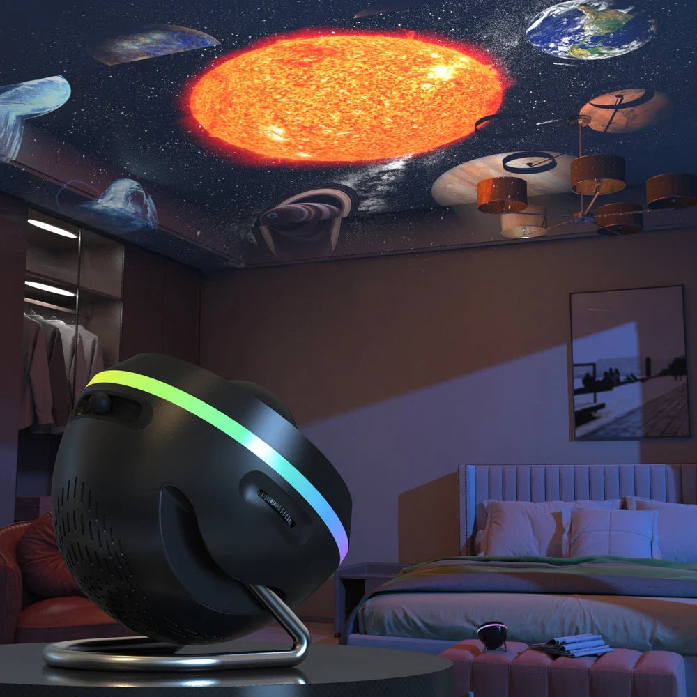 Space Projection Light | 13 or 19 Projection Motifs | USB Powered with Built-In Timer for a Calming Starry Night Display 3