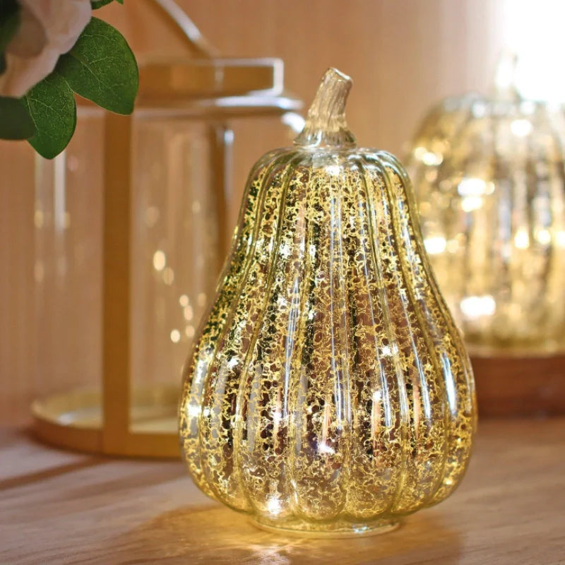 Pumpkin Decoration Light | Crackle Finish, Flicker Timer