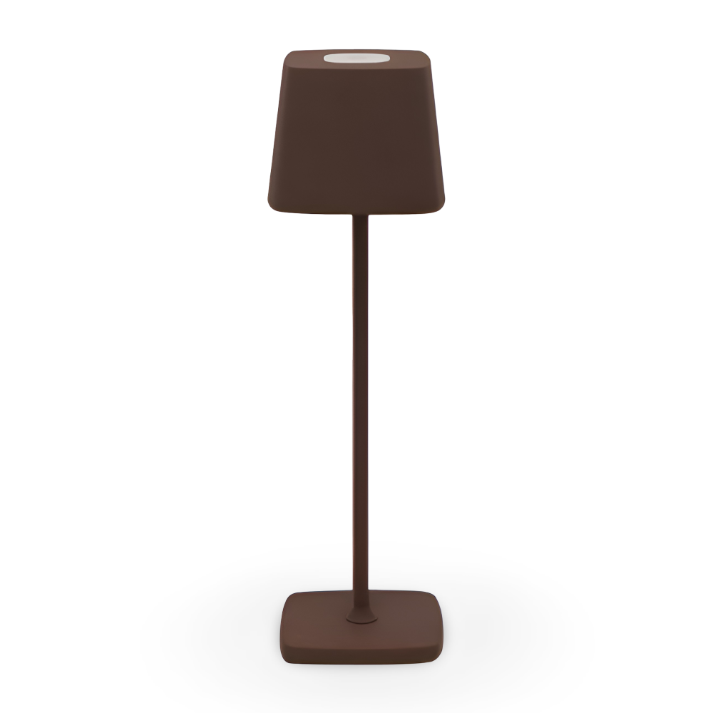 Portable LED Table Lamp Aluminium Alloy 10.5 x 37 cm | Black, White or Brown | Cordless Touch Dimming, 12-Hour Battery 12