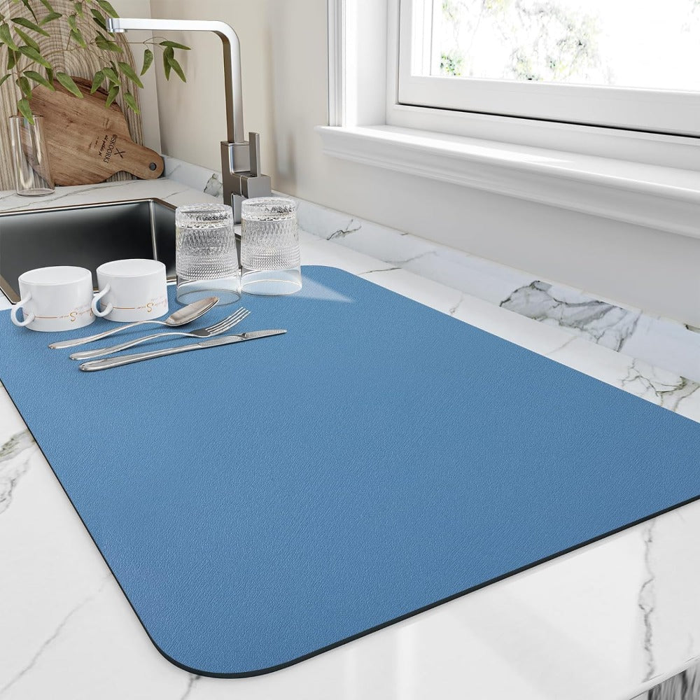 Quick-Drying Dish Mat | Diatomite Absorbent Counter Mat