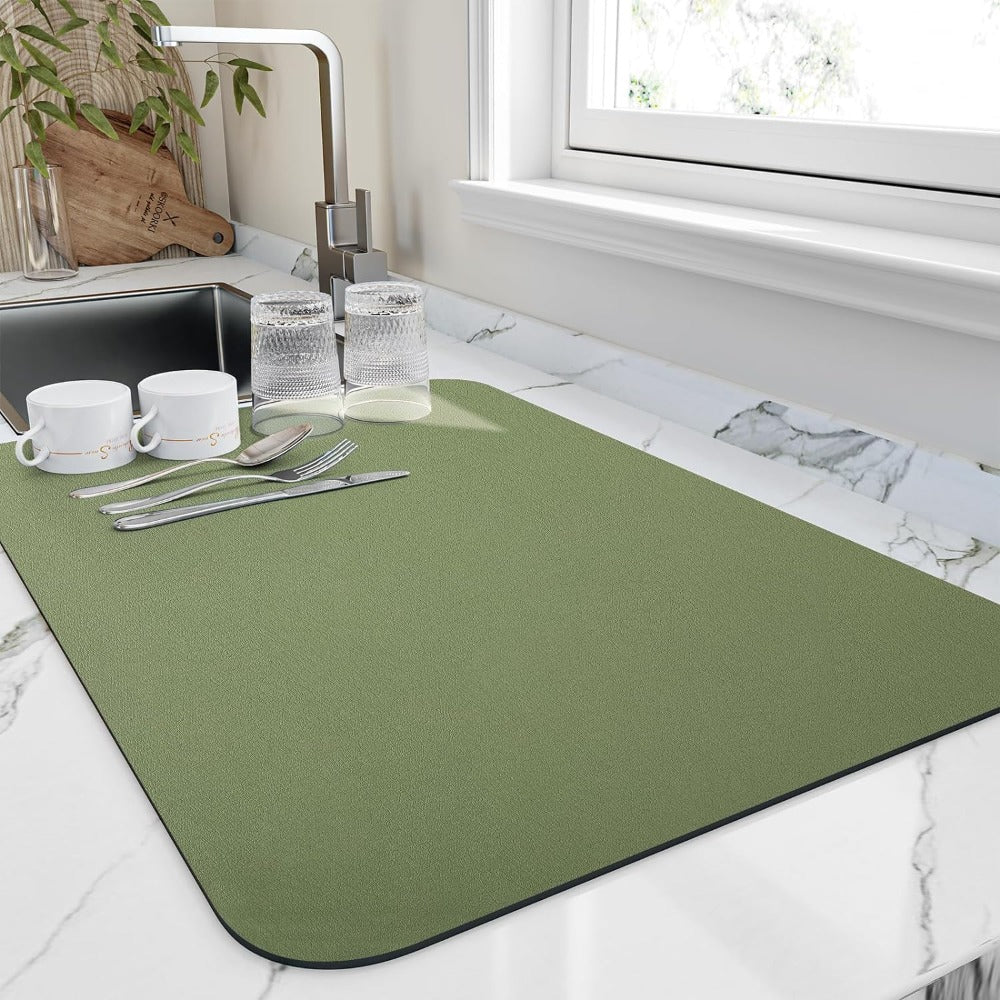 Quick-Drying Dish Mat | Diatomite Absorbent Counter Mat