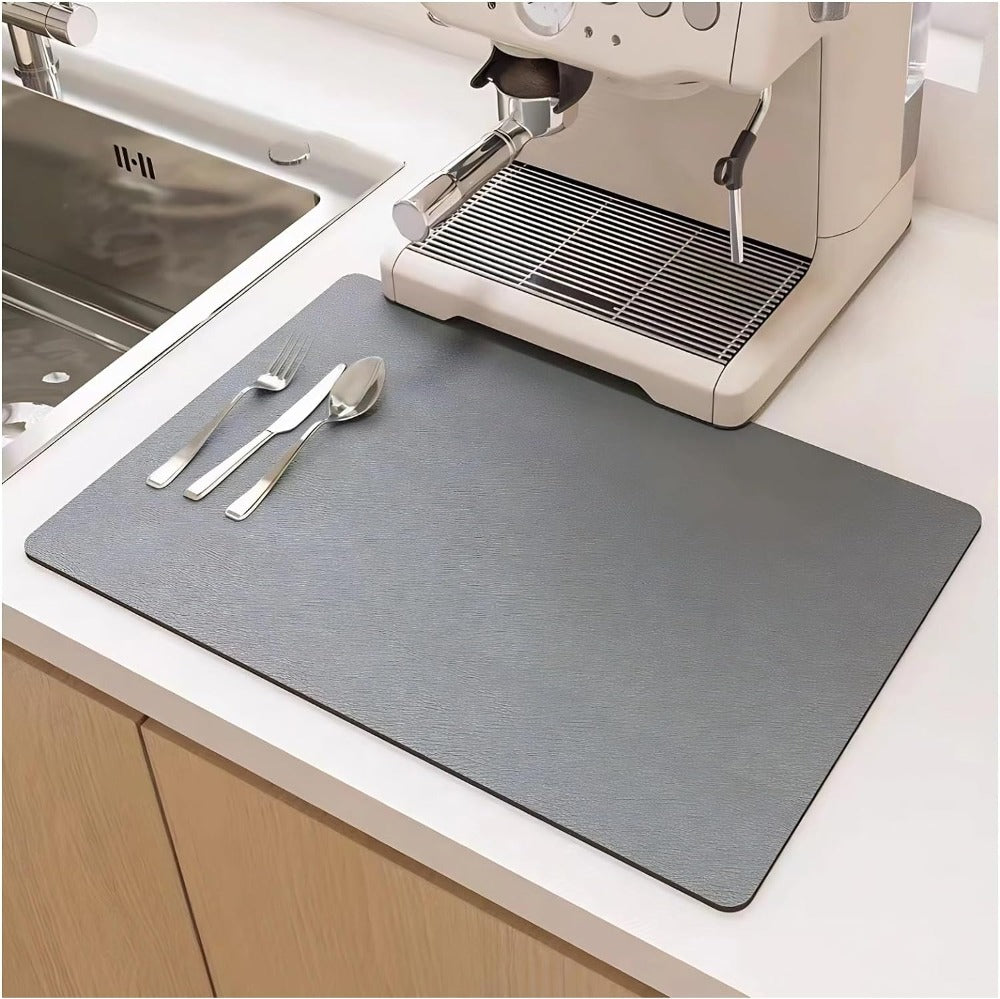 Quick-Drying Dish Mat | Diatomite Absorbent Counter Mat
