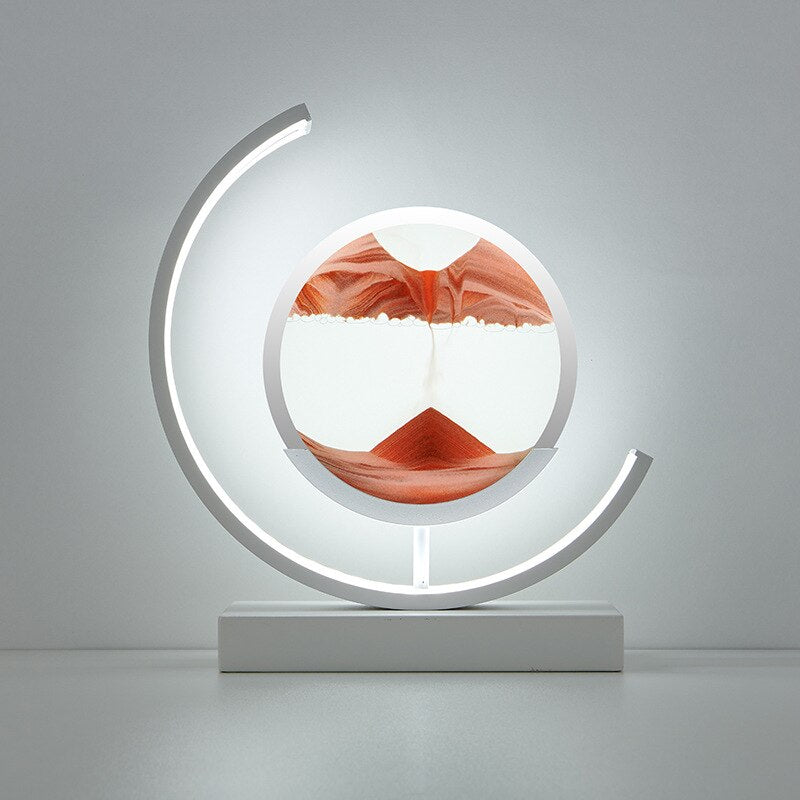 Quicksand LED Table Lamp | Round 3D Moving Sand Art Night Light