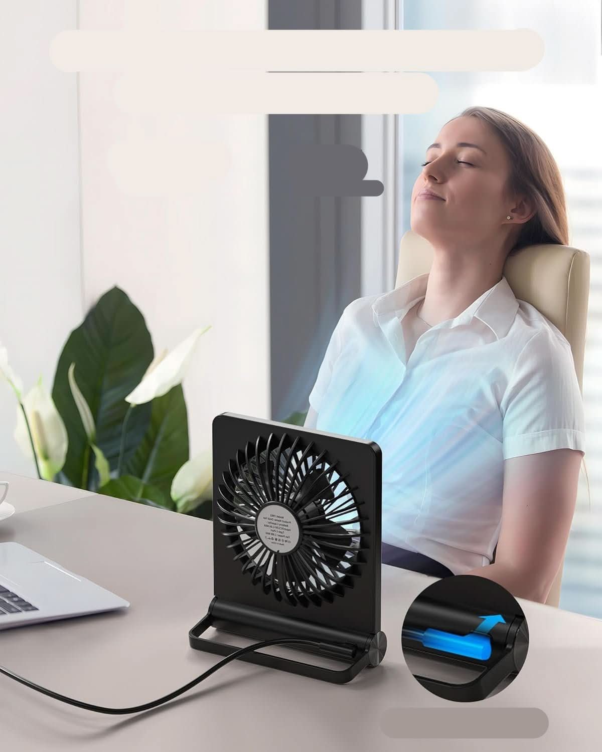 QuietAir | Small Desk Fan – Ultra-Quiet Compact Design for Home Office