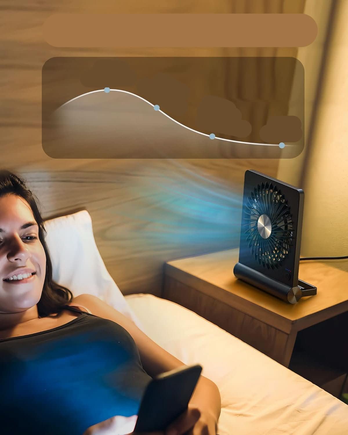 QuietAir | Small Desk Fan – Ultra-Quiet Compact Design for Home Office