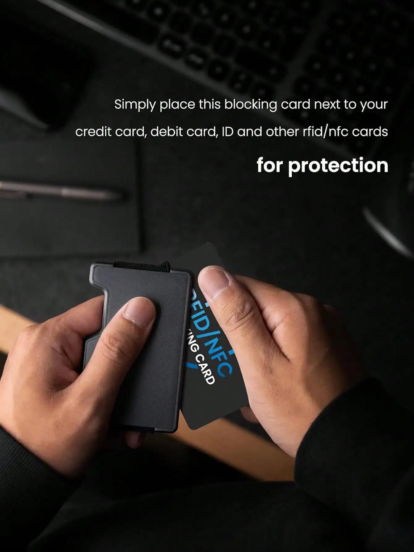 RFID Blocking Card 2 Pack – Wallet Protection | NFC Anti Theft Debit Credit Card Protector, Anti-Theft Contactless NFC Blocker, Entire Wallet Protection 6