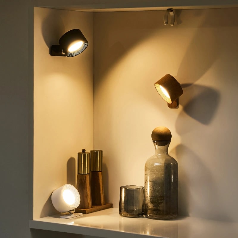Rechargeable Wall Sconce, Magnetic Ball Joint Mount | Touch or Remote Control, 3 Colours | Cordless LED, No Wiring