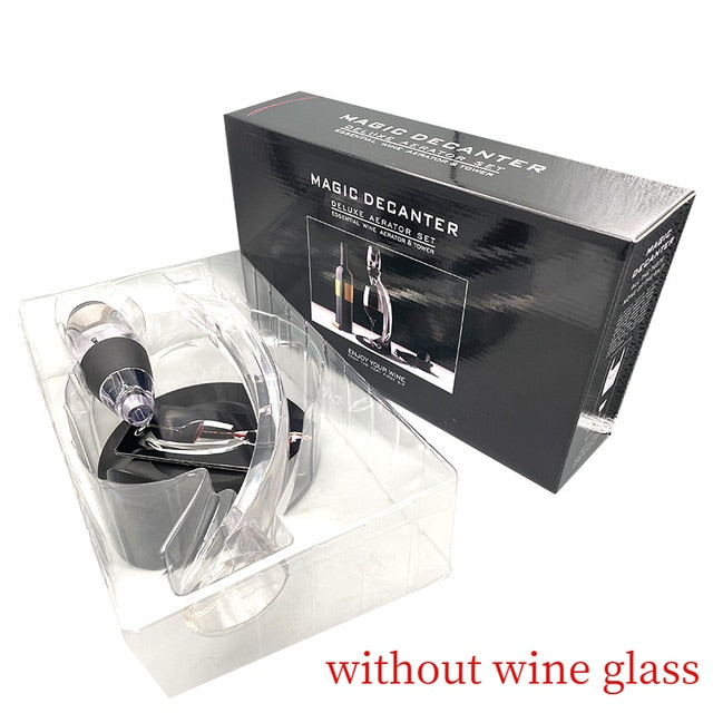 Red Wine Decanter Pourer | Curved Arm Stand, Narrow Neck