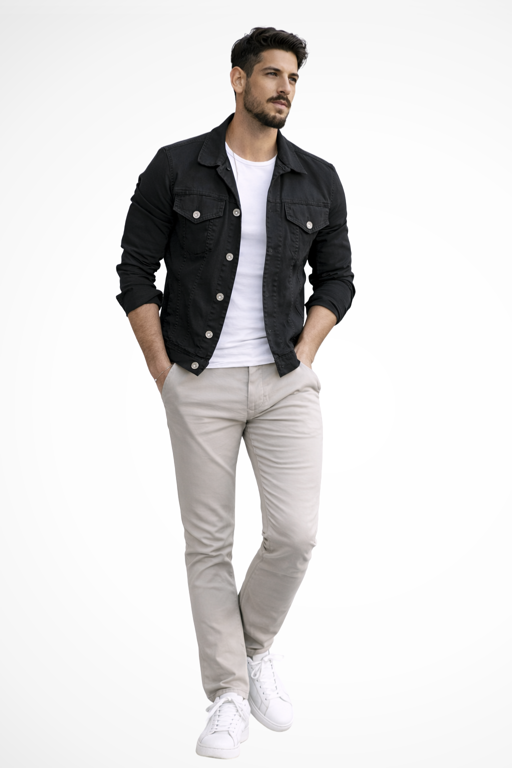 Reece | Men's Jacket – Slim Fit Denim with Structured Design