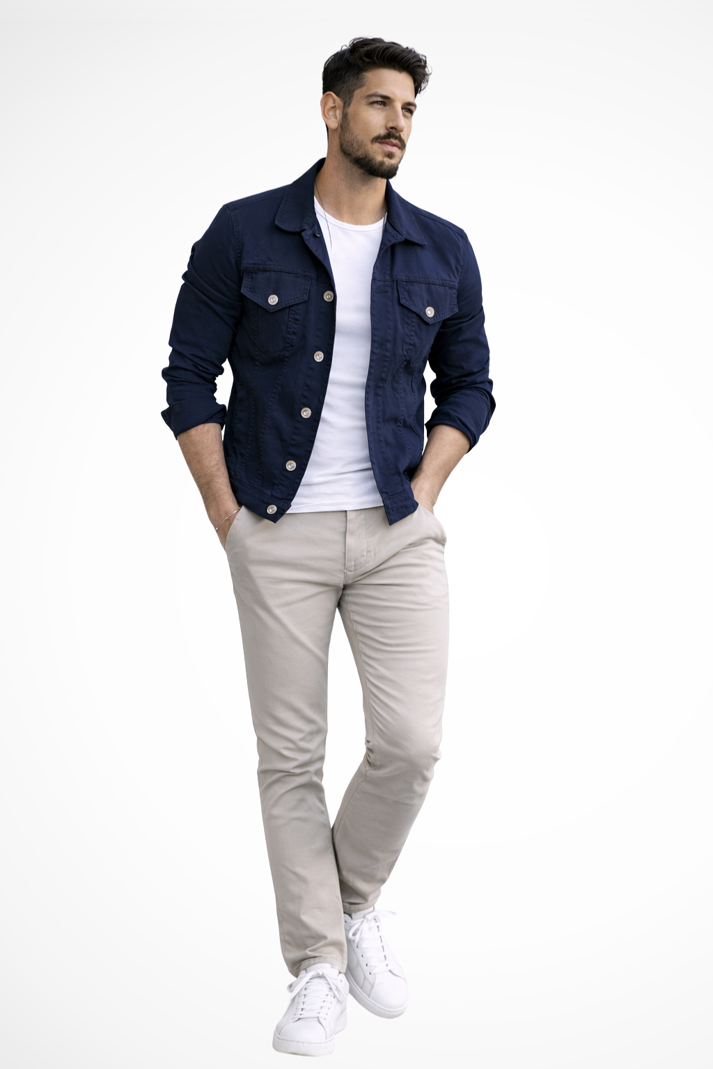 Reece | Men's Jacket – Slim Fit Denim with Structured Design