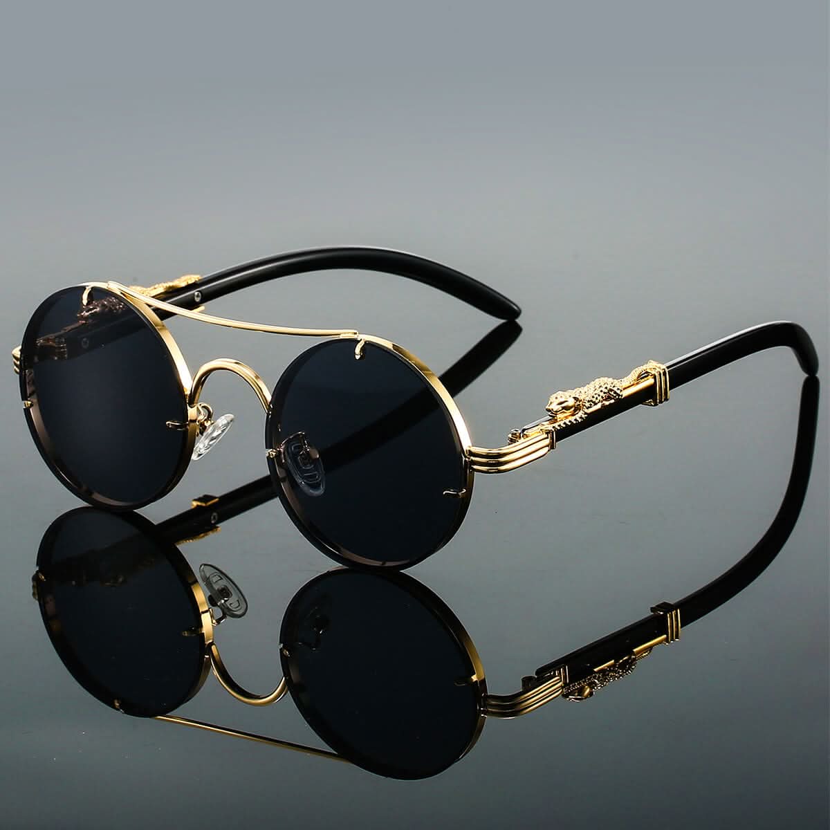 RetroStyle | Oval Metal Sunglasses with UV Protection - Lightweight Frame Design