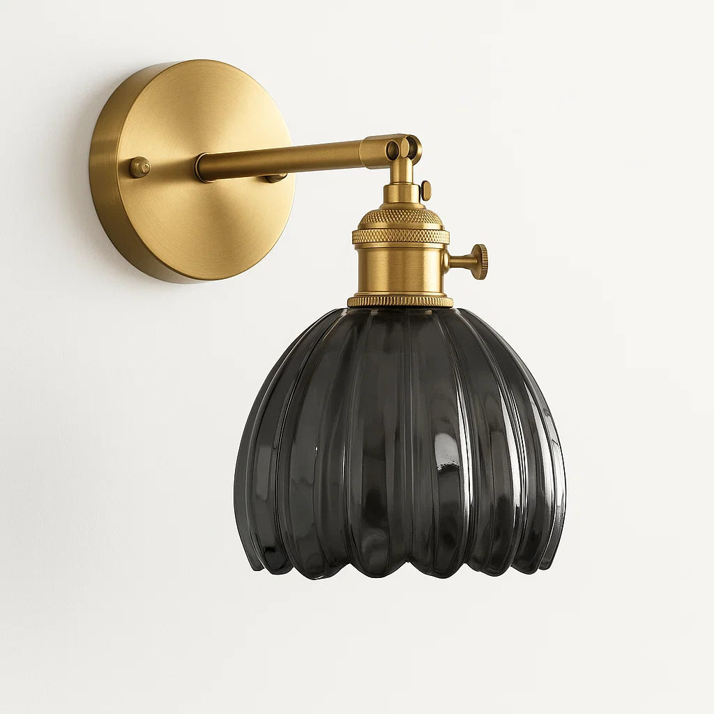 Wall Light Metal & Glass Shade | E27 Sconce for Bedroom, Hallway, Living & Dining Rooms | Soft Diffused Ambient Glow 10