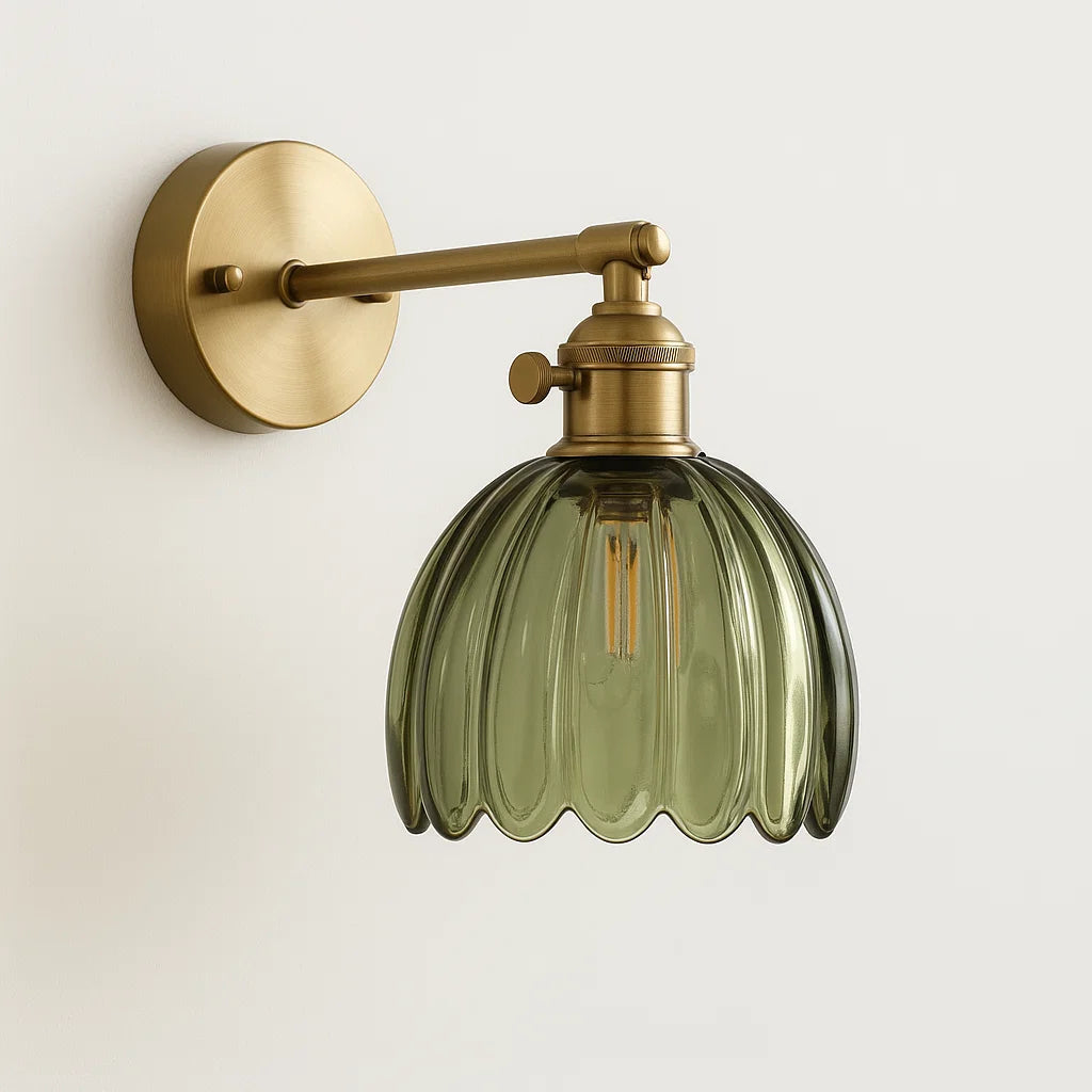 Wall Light Metal & Glass Shade | E27 Sconce for Bedroom, Hallway, Living & Dining Rooms | Soft Diffused Ambient Glow 6