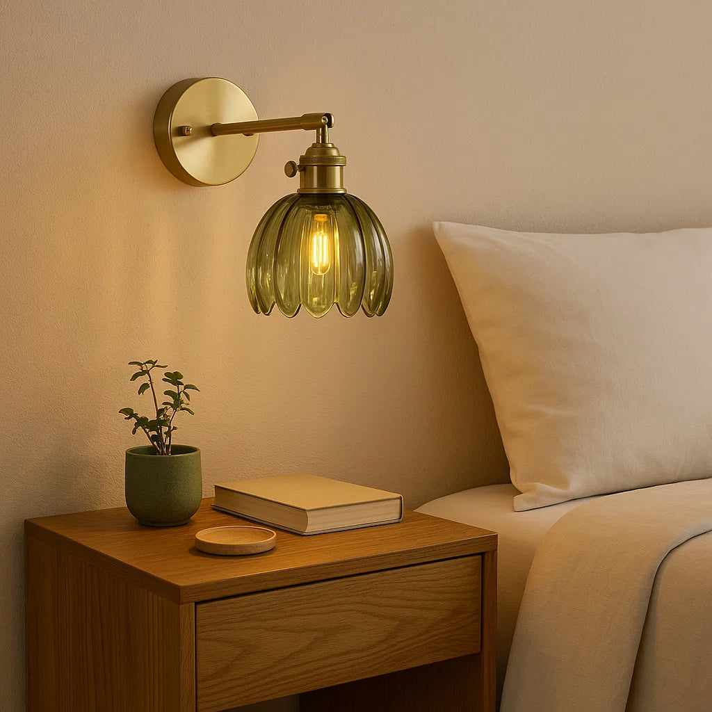 Wall Light Metal & Glass Shade | E27 Sconce for Bedroom, Hallway, Living & Dining Rooms | Soft Diffused Ambient Glow 7
