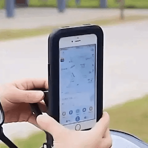 Bike Phone Holder Waterproof | 360° Rotation & Touchscreen Access | Fits Phones up to 16.5 cm, Tool-Free Mount 3