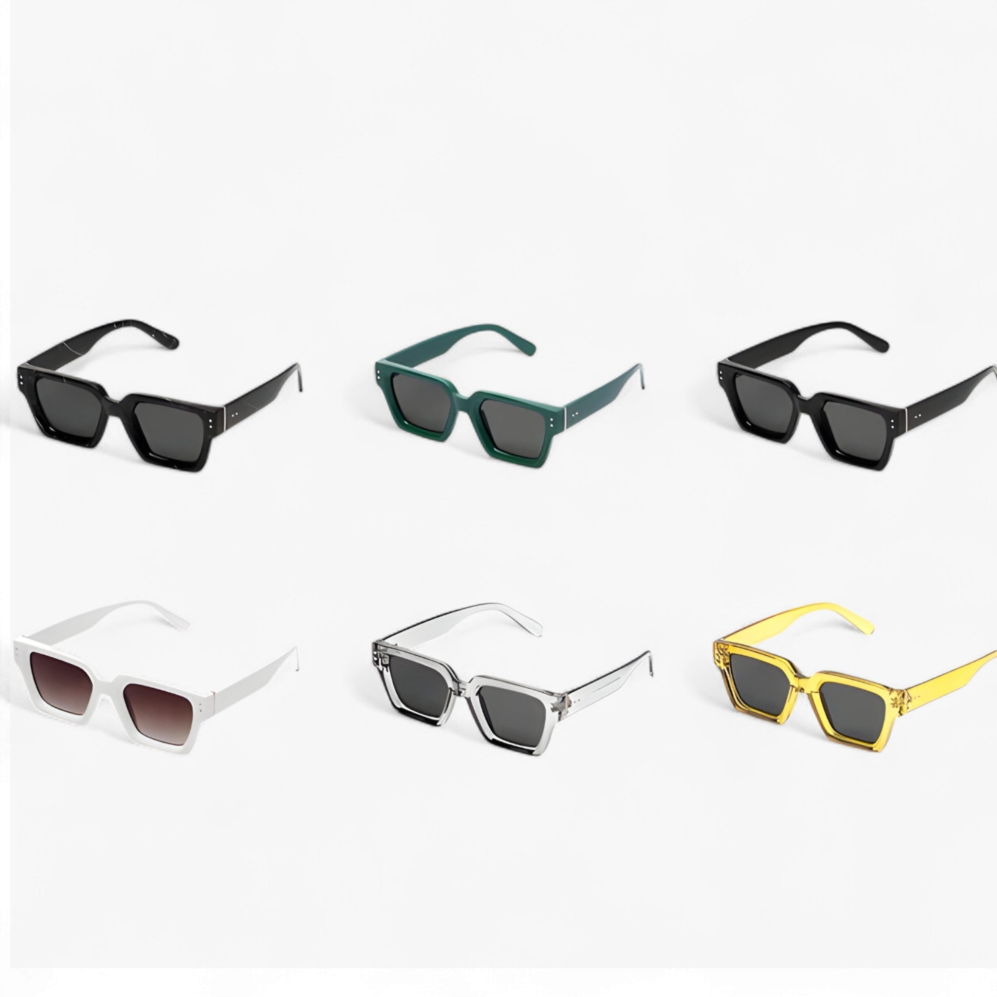 Riley | Square Black Sunglasses with UV400 Protection - Unisex Design