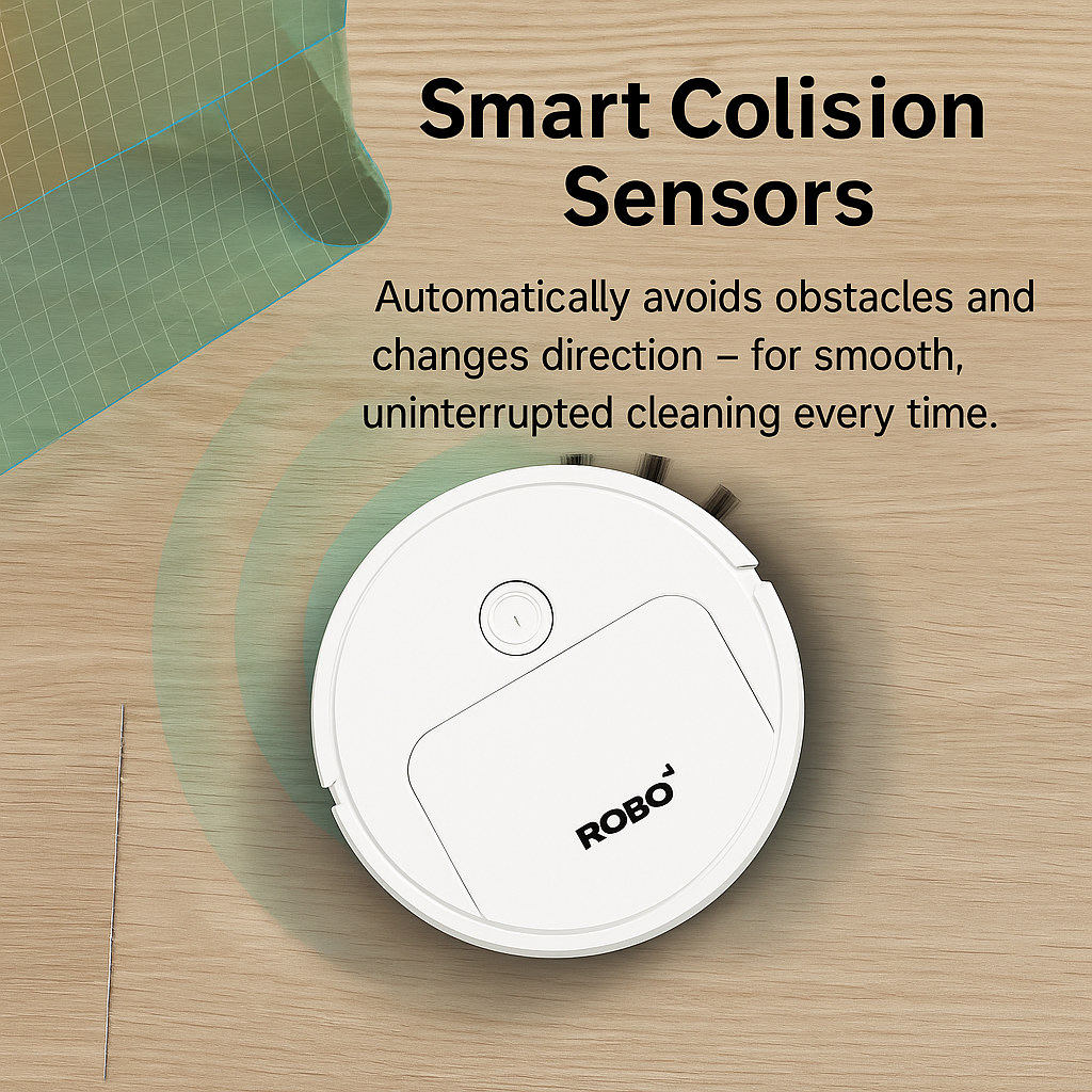 Robot Vacuum Cleaner 3-in-1 | Smart Navigation & Powerful Suction | Rechargeable Battery for Pet Hair & Allergens