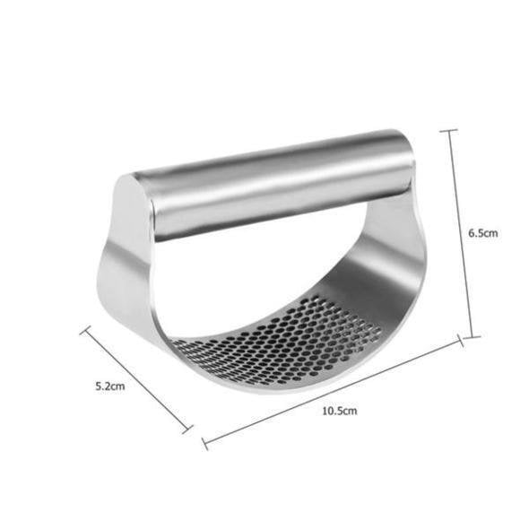 Rocking Garlic Crusher Stainless Steel | Arc-Shaped Rocker Design, No Strength Needed | Crushes and Minces Cloves Fast