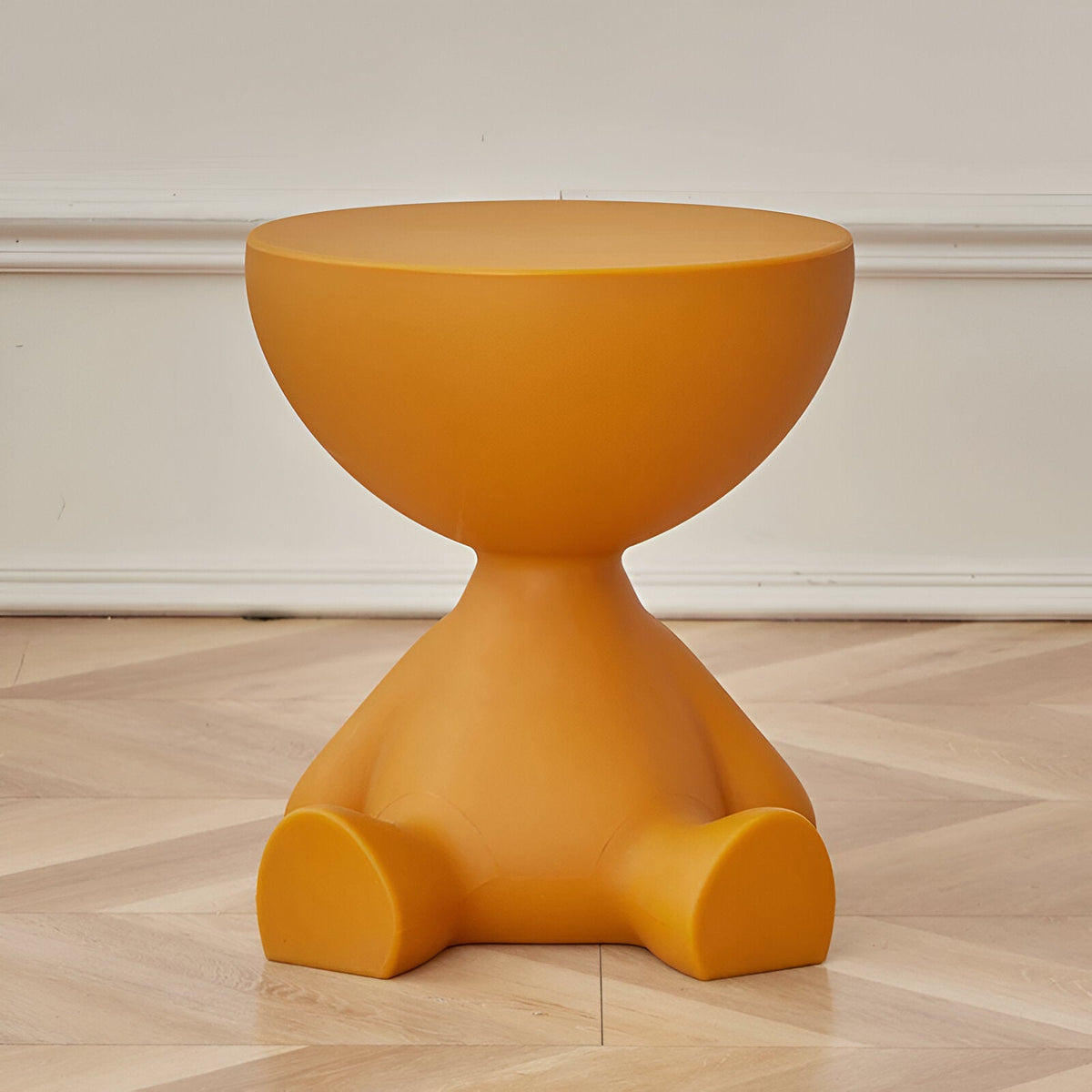 Round Coffee Table | Sculptural Figure Side Table with Round Top