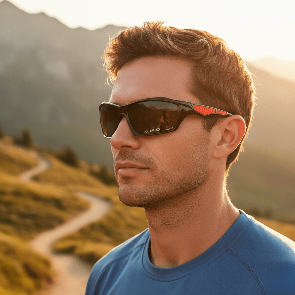 Round Polarized Sunglasses with UV400 Protection - Lightweight Metal Frame