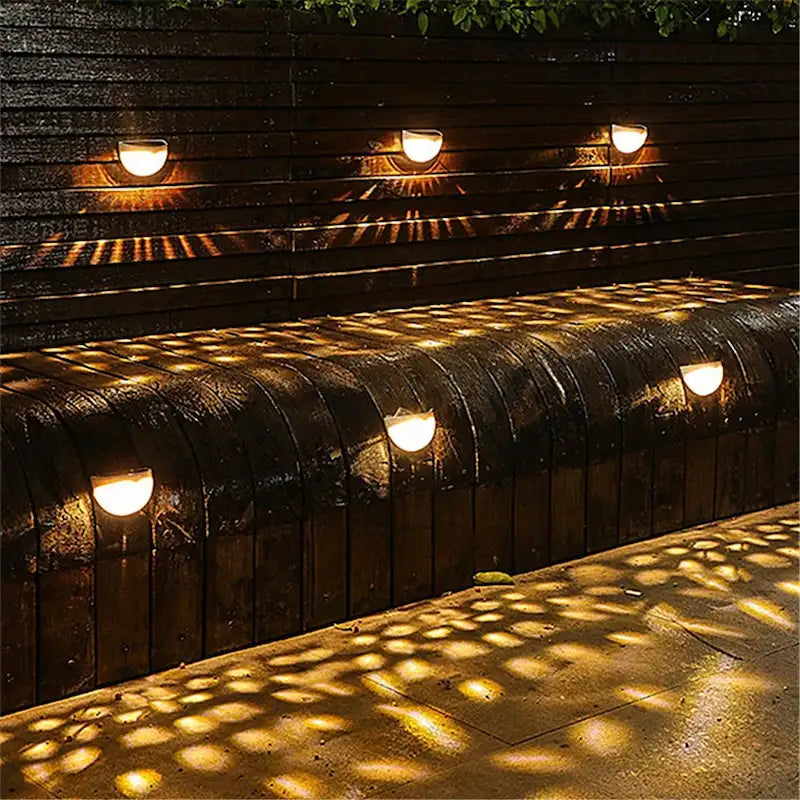 Solar Wall Lamp, Waterproof Build | Auto On/Off, Up to 8 Hours Warm White Light | 2, 4 or 10 Pack, Black or White 6