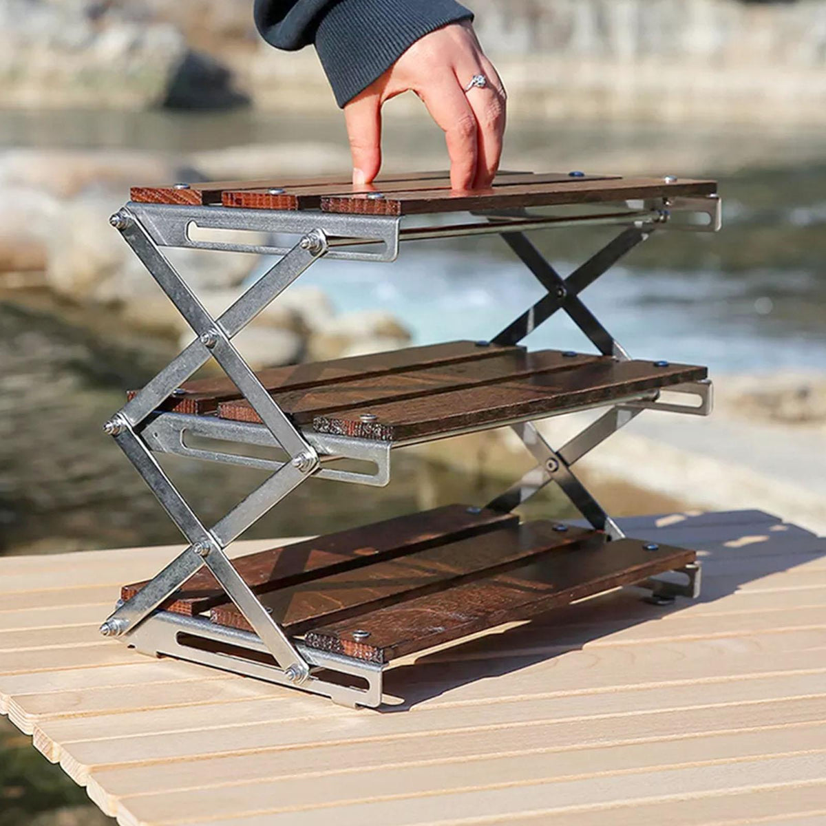 3-Layer Compact Foldable Storage Rack - Image 0